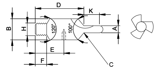 NWP 671A Countersink schematic drawing